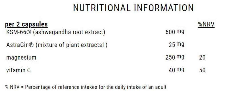 Weider Ashwagandha Professional-factsheets