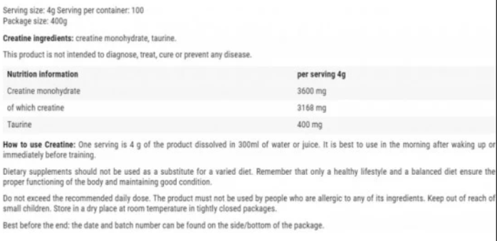 Promo Stack Red Creatine 1+1 FREE-factsheets
