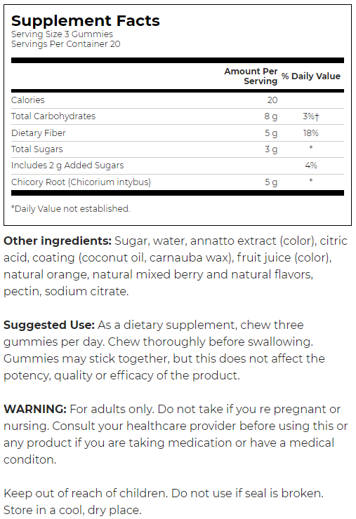 Swanson Fiber Gummies - Orange & Mix Berry-factsheets