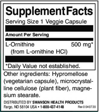 Swanson L-Ornithine Amino Acid-factsheets