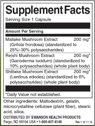 Swanson High-Potency Triple Mushroom Standardized Complex-factsheets