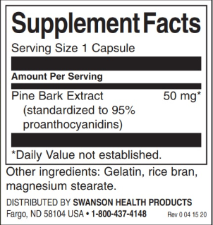 Swanson Pine Bark Extract-factsheets