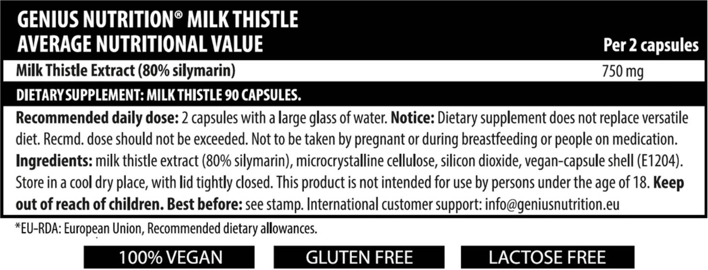 Genius Nutrition Milk Thistle-factsheets
