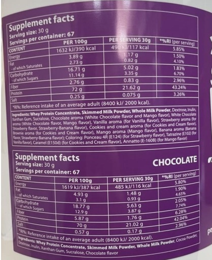 Nutri Smart 100% Whey Protien Concentrate-factsheets