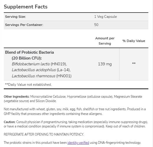 NOW Foods Women's Probiotic 20 Billion-factsheets