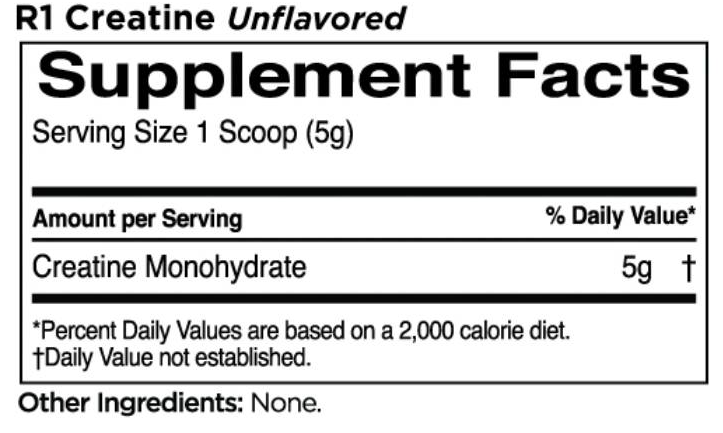 Rule One Creatine | 100 Micronized-factsheets