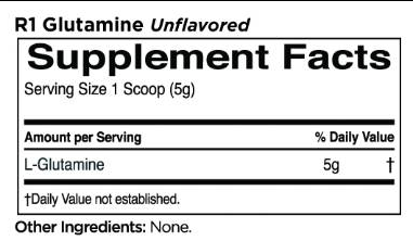Rule One Glutamine | 100% Micronized L-Glutamine-factsheets