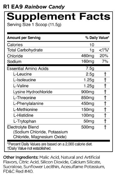 Rule One Essential Amino 9 | EAA with Electrolytes-factsheets