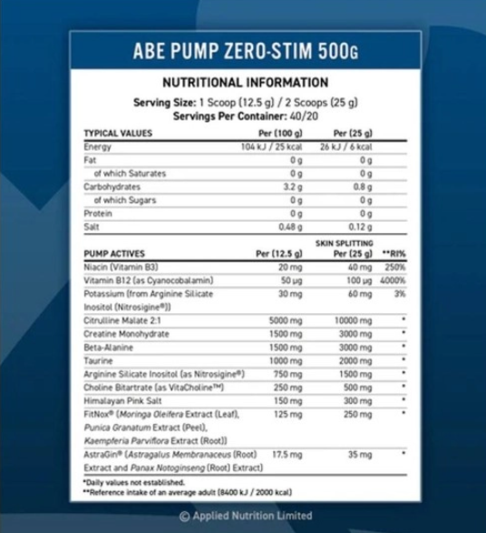 Applied Nutrition ABE - All Black Everything | Pump Stim Free-factsheets