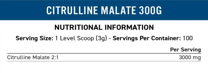 Applied Nutrition Citrulline Malate 2:1 Powder 3000 mg-factsheets