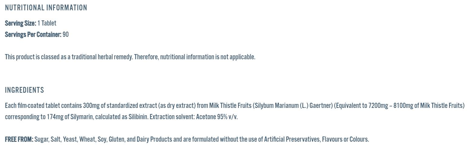 Applied Nutrition Milk Thistle Vitality-factsheets