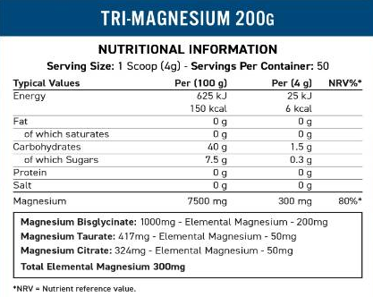 Applied Nutrition Tri-Magnesium Powder | Bisglycinate, Taurate & Citrate-factsheets