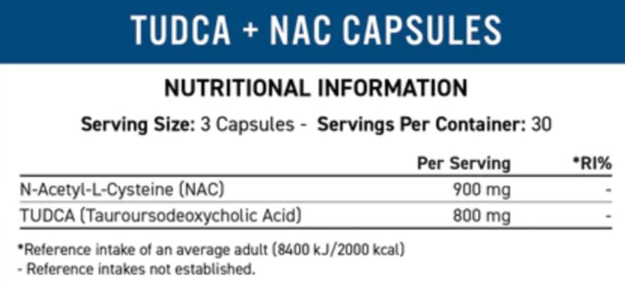 Applied Nutrition TUDCA + NAC | Liver & Antioxidant Support-factsheets