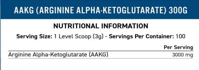 Applied Nutrition AAKG Powder 3000 mg-factsheets
