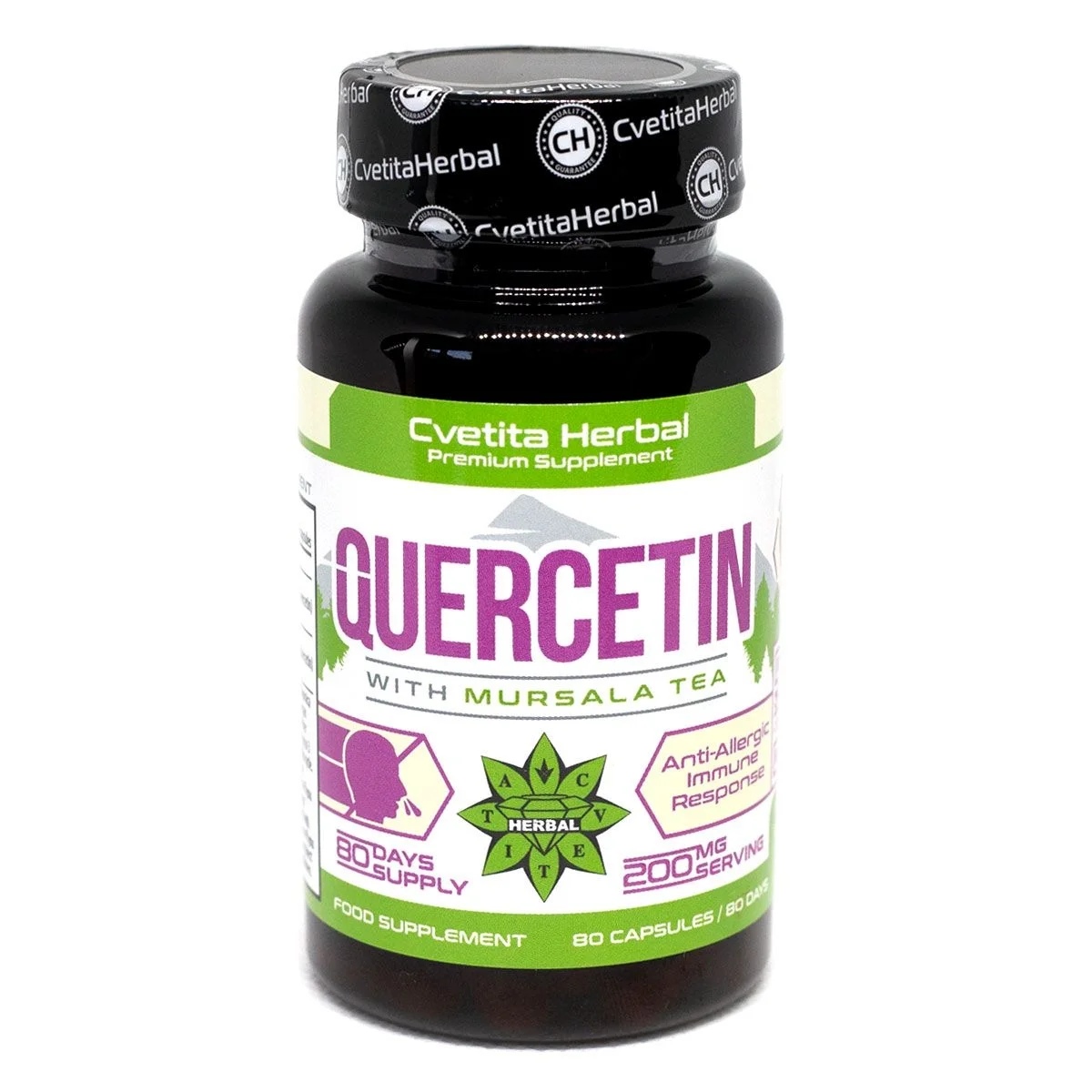 Cvetita Herbal Quercetin and Mursal Tea - 80 capsules / 200 mg