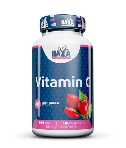 Haya Labs Vitamin C 500 mg with Rose Hips 50mg / 100 caps